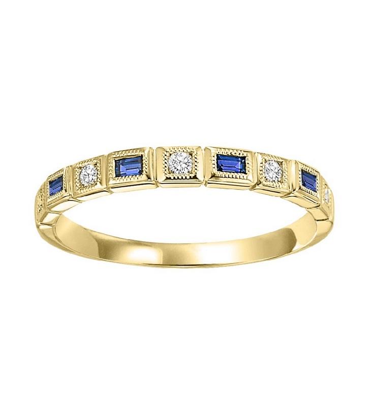 14ky mix bezel sapphire band 1/12ct, pc6140p2-4w