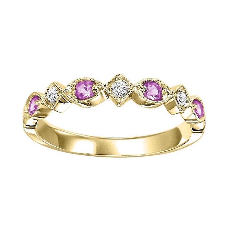 14kw mix prong pink sapphire band 1/20ct, rg71280-4wc