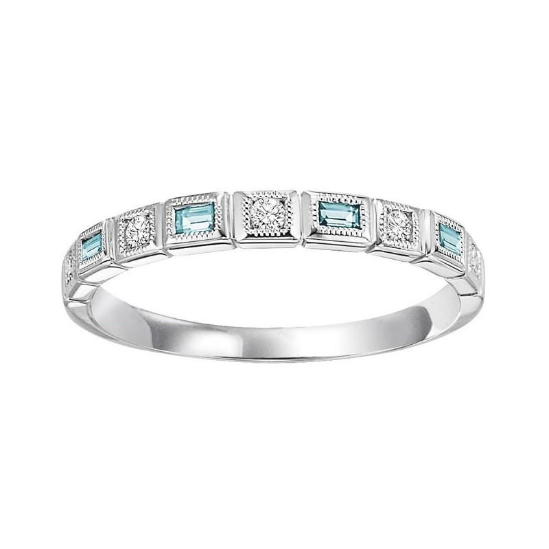 10kw mix bezel blue topaz band 1/10ct