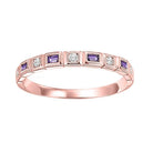 10kr mix bezel amethyst band 1/10ct