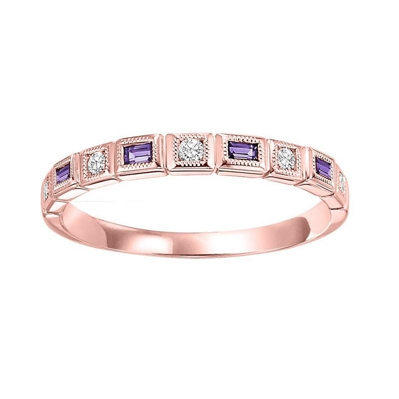 10kr mix bezel amethyst band 1/10ct