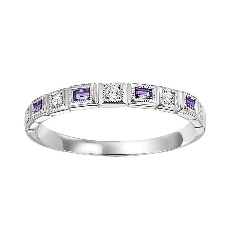 10kw mix bezel amethyst band 1/10ct