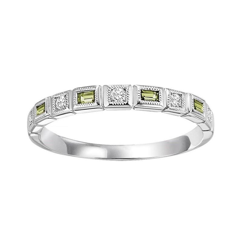 10kw mix bezel peridot band 1/10ct