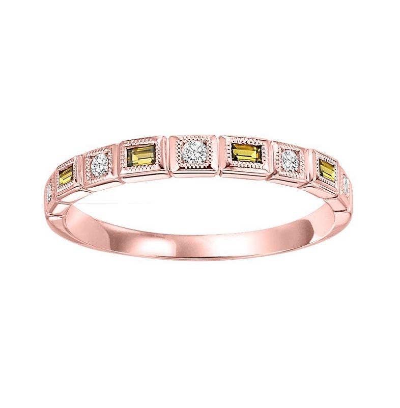 10kr mix bezel citrine band 1/12ct