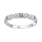 10kw mix bezel amethyst band 1/12ct