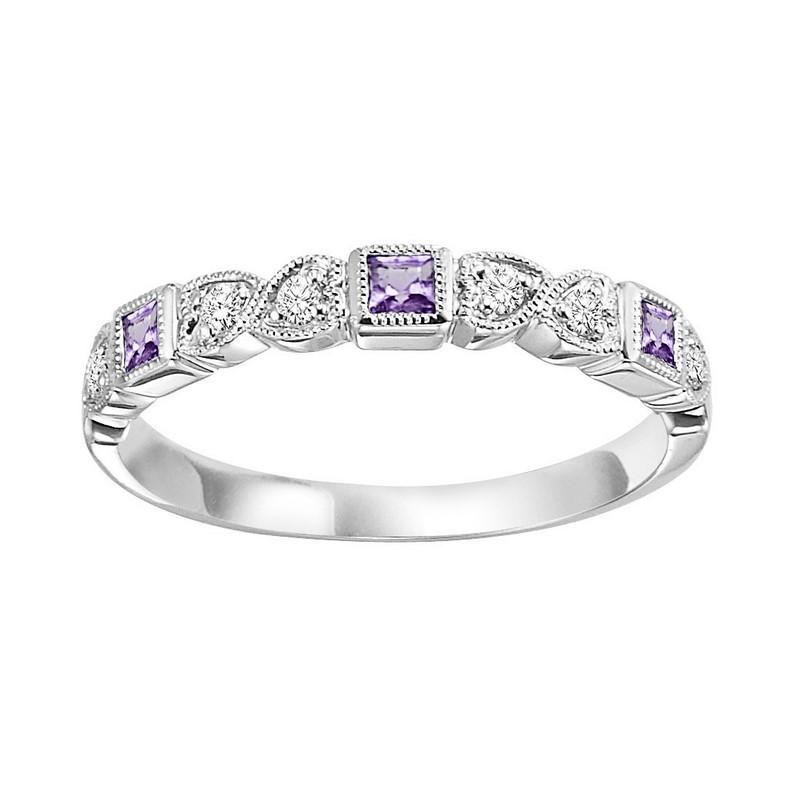 10kw mix bezel amethyst band 1/12ct
