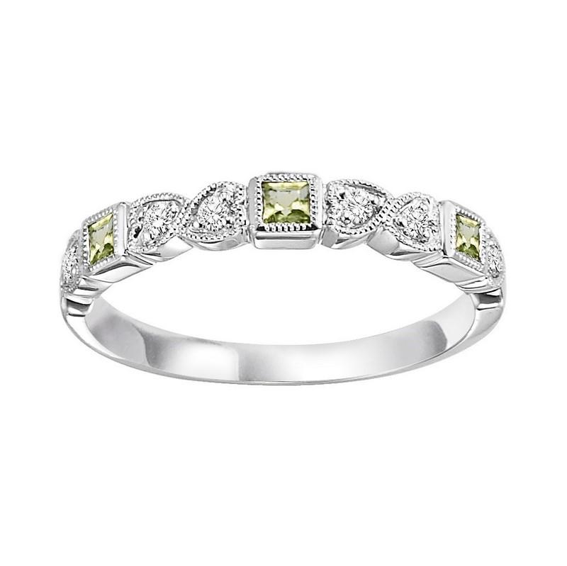 10kw mix bezel peridot band 1/12ct