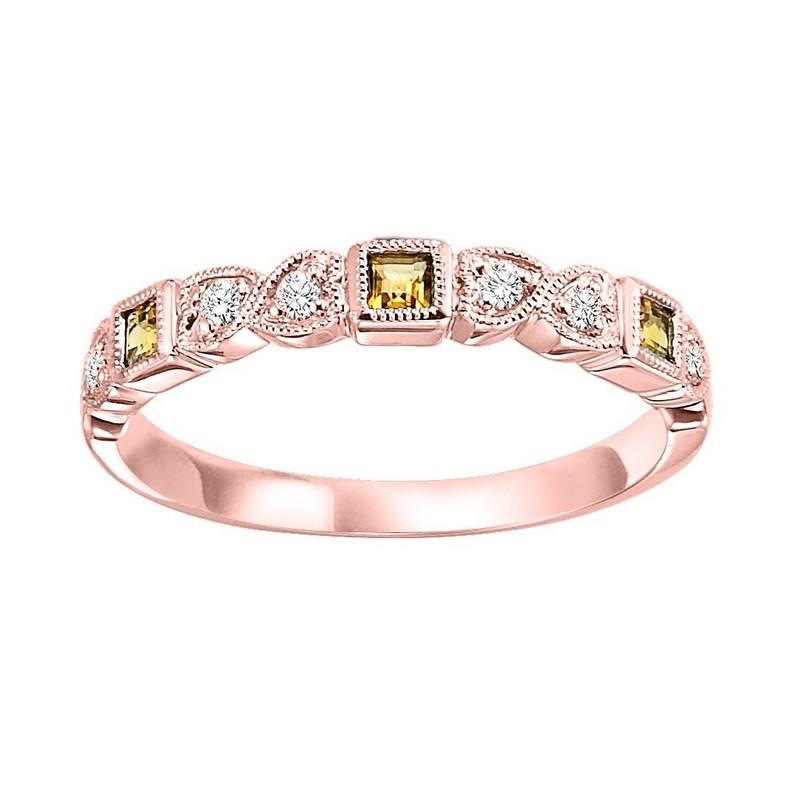 10kr mix bezel citrine band 1/12ct