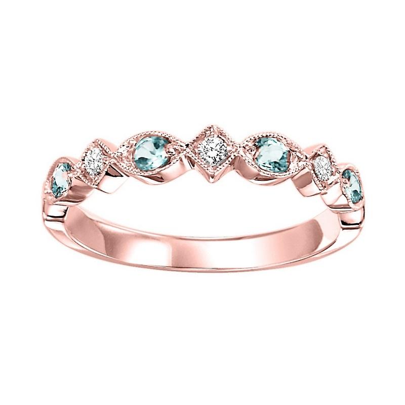 10kr mix prong blue topaz band 1/20ct