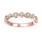10kr mix prong peridot band 1/20ct