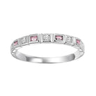 14kw mix bezel pink tourmaline band 1/12ct, pc8025p1-4w