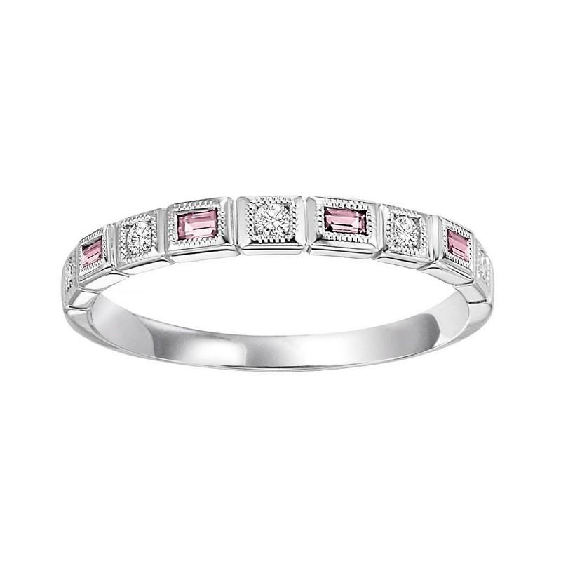 14kw mix bezel pink tourmaline band 1/12ct, pc8025p1-4w