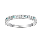 14kw mix bezel blue topaz band 1/10ct, pc8050p1-4w