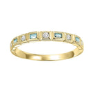 14ky mix bezel blue topaz band 1/10ct, pc8060p1-4w