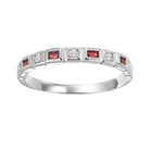 14kw mix bezel garnet band 1/12ct, pc8100p1-4w
