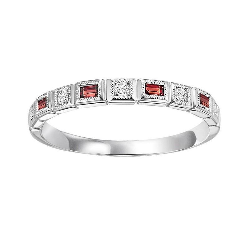 14kw mix bezel garnet band 1/12ct, pc8100p1-4w