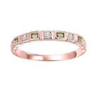 14kr mix bezel peridot band 1/12ct, rg73506-4wb