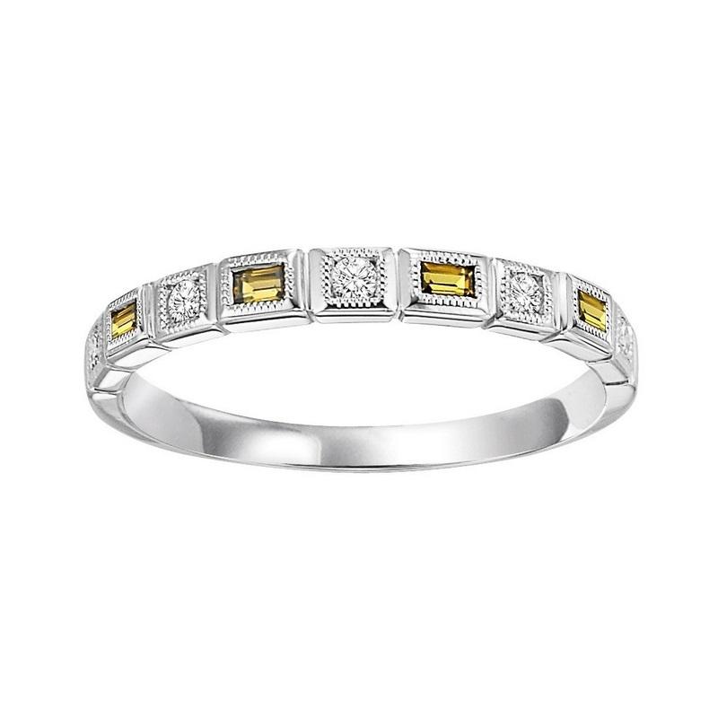 14kw mix bezel citrine band 1/10ct, rg10789-4wd