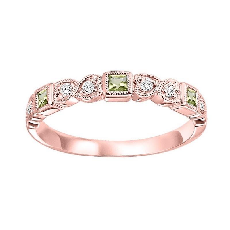 14kr mix bezel peridot band, se7070g4-4w