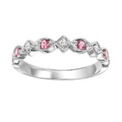 14kw mix prong pink tourmaline band 1/20ct, rg71489-4wc