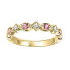 14ky mix prong pink tourmaline band 1/20ct, rg71490-4wc