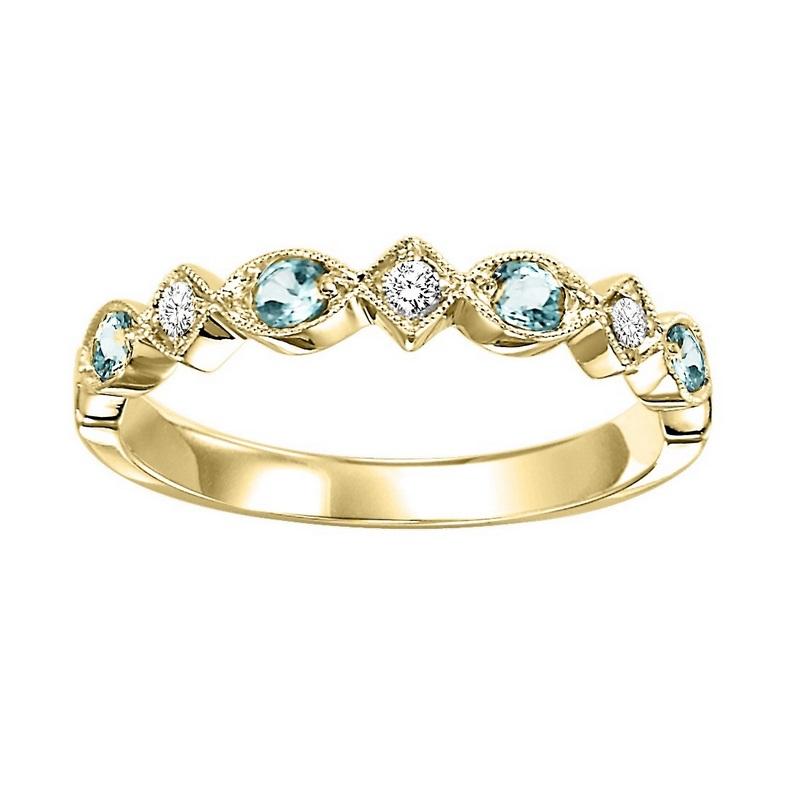 14ky mix prong blue topaz band 1/25ct, rg71629-4wb