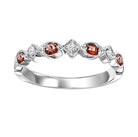 14kw mix prong garnet band 1/20ct, rg71635-4wb