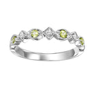 14kw mix prong peridot band 1/20ct, rg71637-4wb