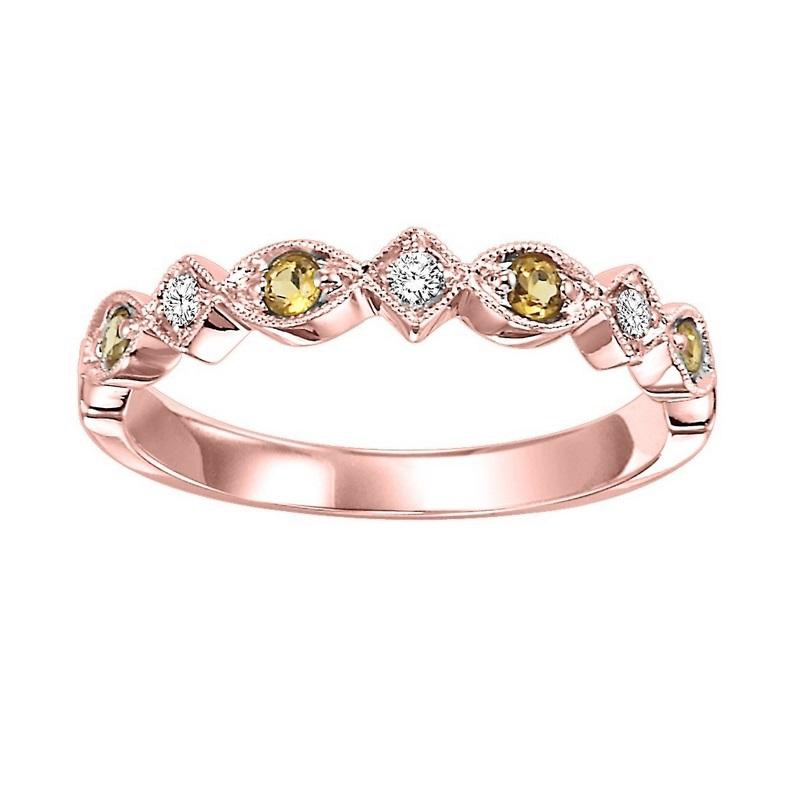 14kr mix prong citrine band 1/20ct, kb10-4wd