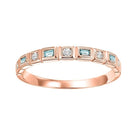 14kr mix bezel aquamarine band 1/12ct, rg10791-4wd