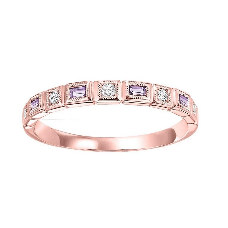 14kr mix bezel alexandrite band 1/10ct, rg71285-4wc