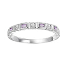 14kw mix bezel alexandrite band 1/10ct, rg71282-4wc