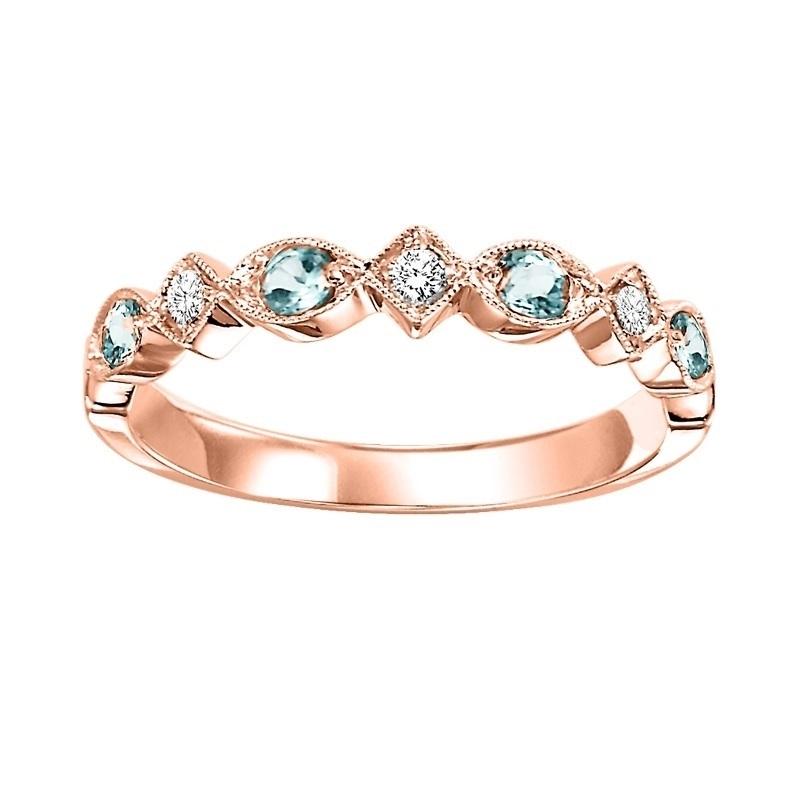 14kr mix prong aquamarine band 1/20ct, kb33-4wd