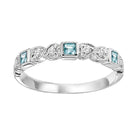 14kw mix prong aquamarine band 1/20ct, kb50-4wd