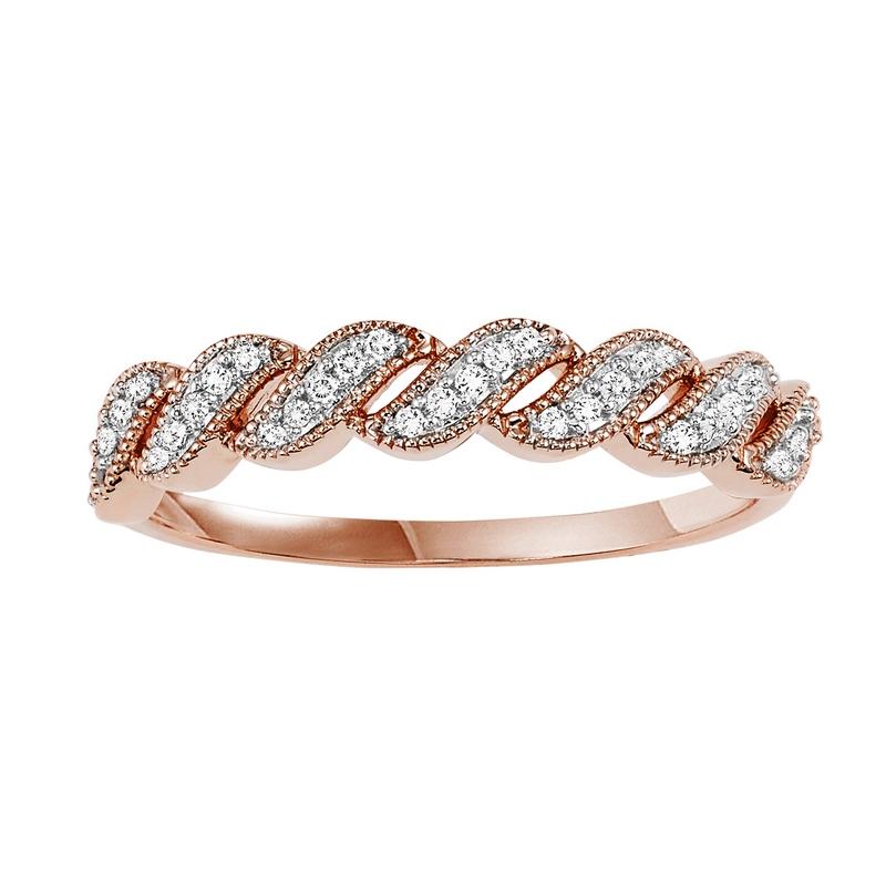 14kr mix prong diamond band 1/10ct, rg71517-4wc