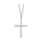 14kt white gold & diamond classic book cross pendants neckwear pendant  - 1/4 ctw
