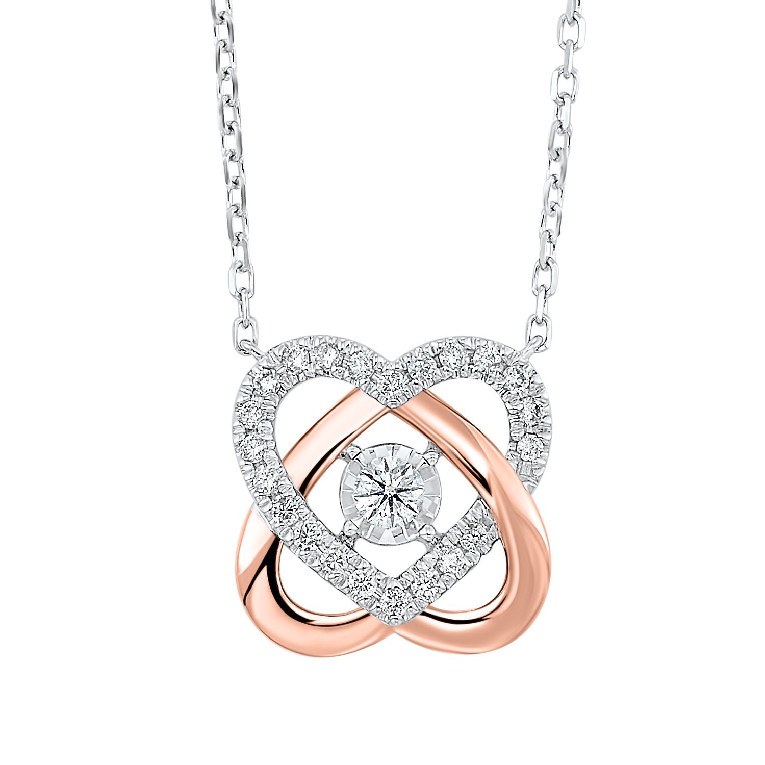 14KT Two-Tone Diamond Necklace 1/3ctw, Fernbaugh's Jewelers, NK10170-4WPC