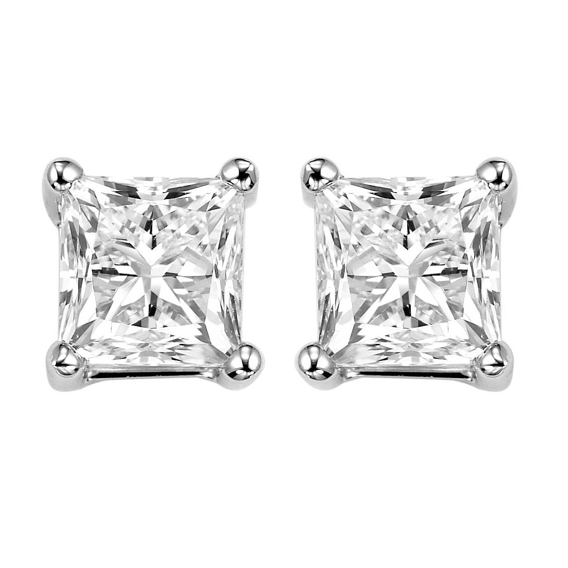 14kw prong diamond studs 2ct, fr1069-4yd