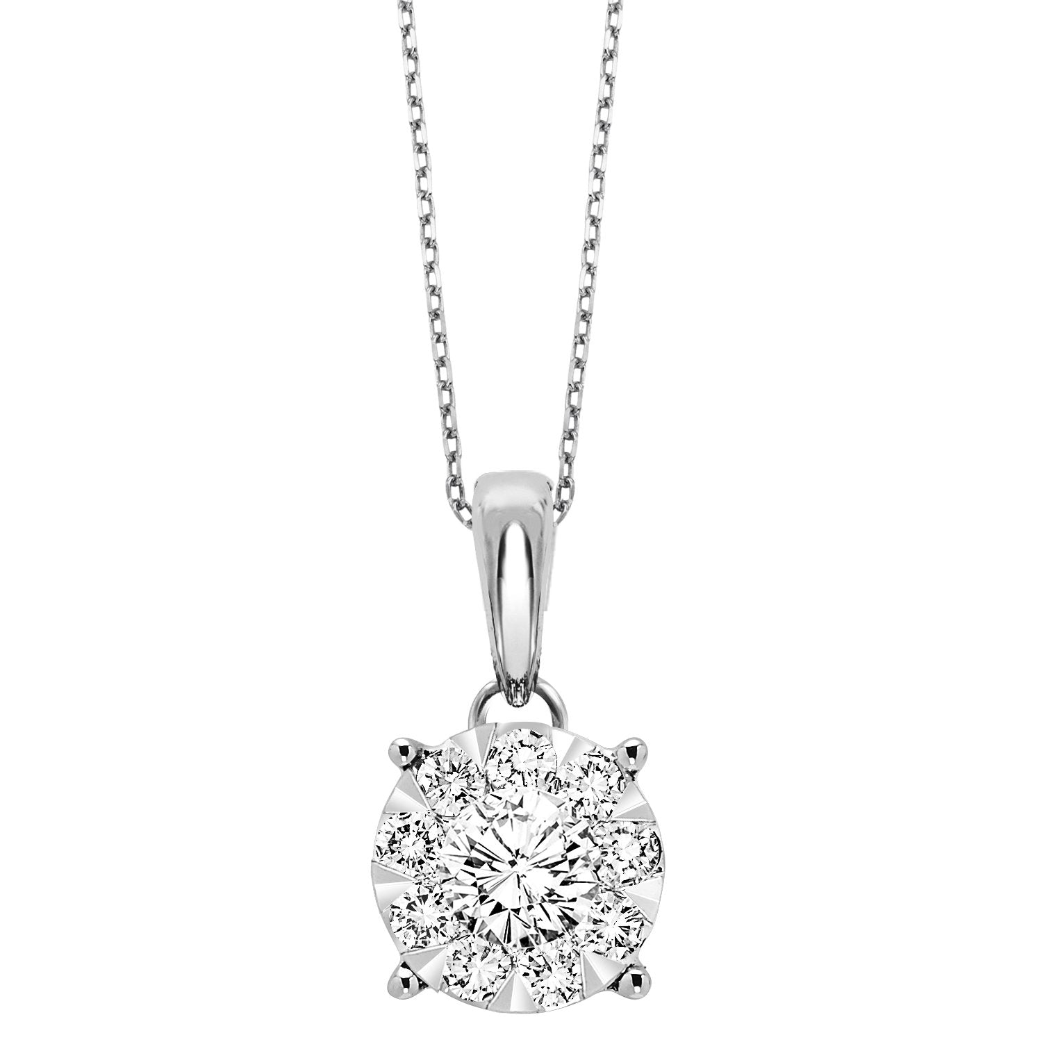 14K Diamond Pendant 1/2ctw, Fernbaugh's, PD10256-4WB