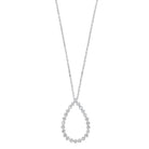 diamond eternity teardrop pendant necklace in 14k white gold (1/2ctw)
