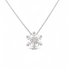 Sterling Silver and Diamond Snowflake Pendant