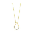 14kt yellow gold & diamond stunning neckwear pendant  - 1/10 ctw