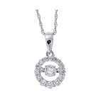 14kt white gold & diamond classic book new rhythm of love neckwear pendant  - 1/4 ctw
