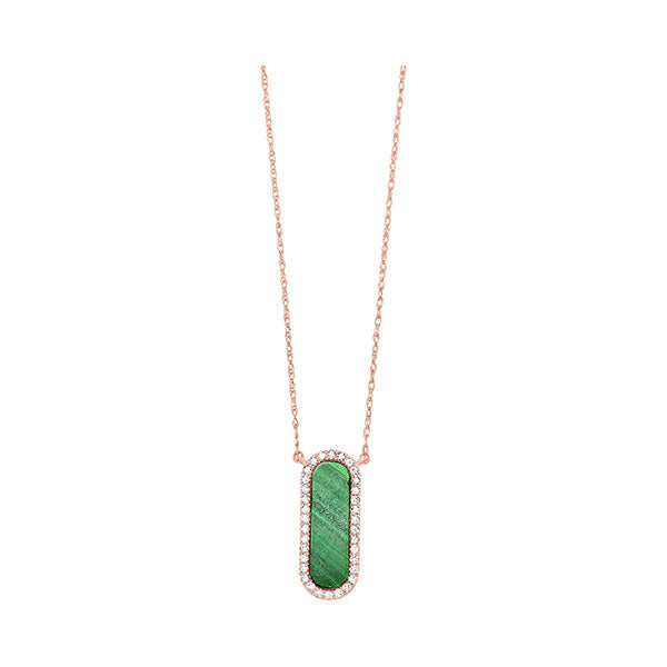 10kt pink gold & diamond stunning neckwear pendant  - 1/8 ctw