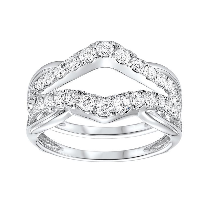 14kw inserts prong diamond ring 1/2ct, two1025/25-4wc