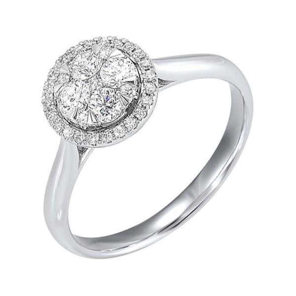 14kt white gold & diamond classic book starbright fashion ring  - 1/4 ctw
