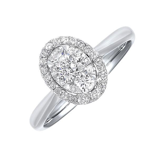 14kt white gold & diamond classic book starbright bridal set ring  - 1/3 ctw