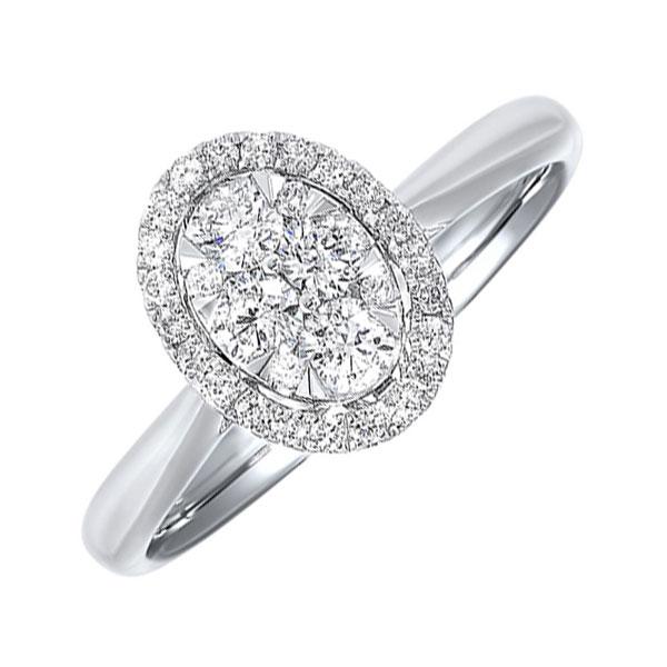 14kt white gold & diamond classic book starbright fashion ring  - 1/2 ctw