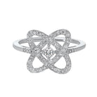 diamond infinity love heart knot promise ring in 14k white gold (1/4ctw)