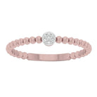 diamond petite cluster beaded stackable ring (0.02ctw)